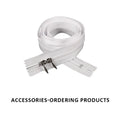 White Nylon Zipper with Double Pull Tab – Multiple Lengths