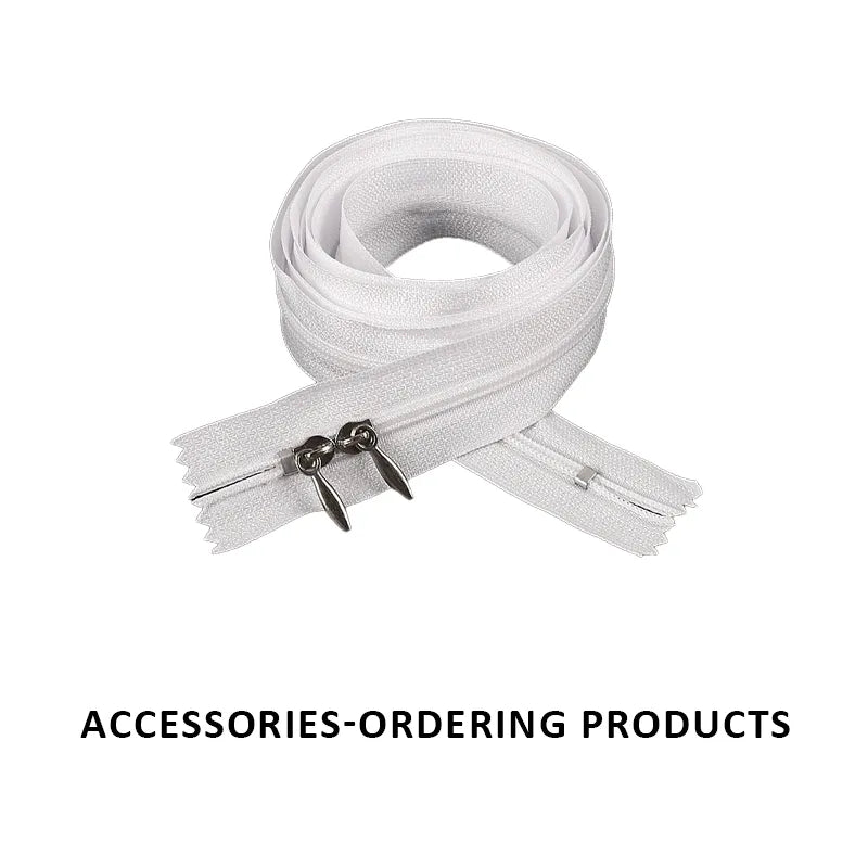 White Nylon Zipper with Double Pull Tab – Multiple Lengths