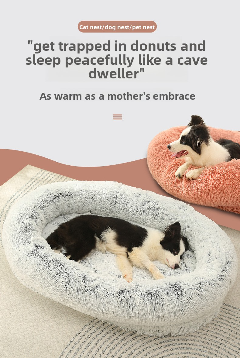Long Plush Pet Bed Mat for Dogs & Cats – Warm, Washable, Non-Slip Winter Comfort
