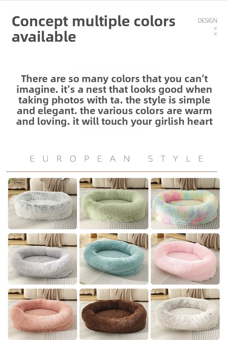 Long Plush Pet Bed Mat for Dogs & Cats – Warm, Washable, Non-Slip Winter Comfort