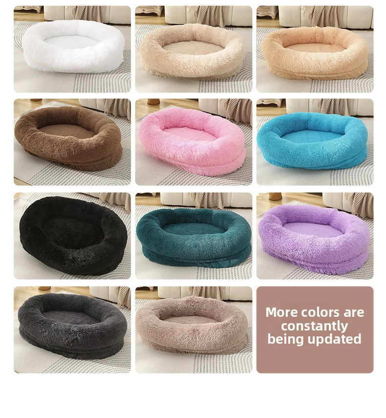 Long Plush Pet Bed Mat for Dogs & Cats – Warm, Washable, Non-Slip Winter Comfort