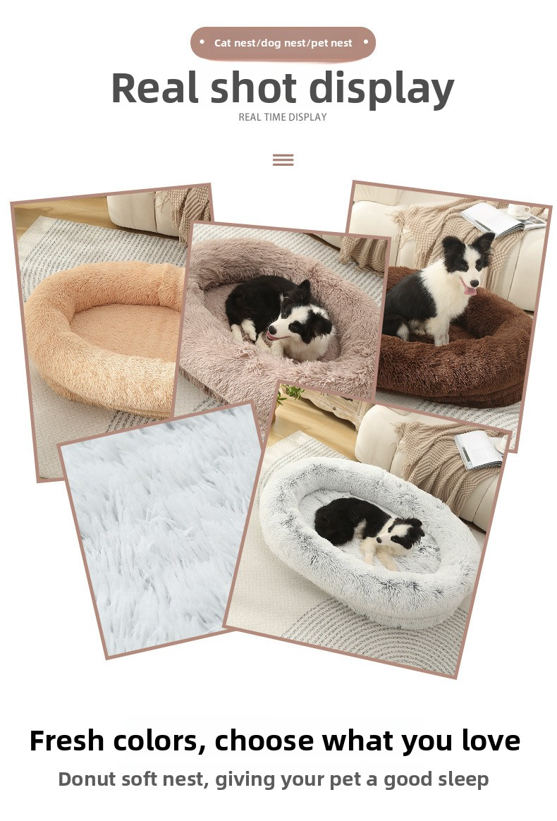 Long Plush Pet Bed Mat for Dogs & Cats – Warm, Washable, Non-Slip Winter Comfort