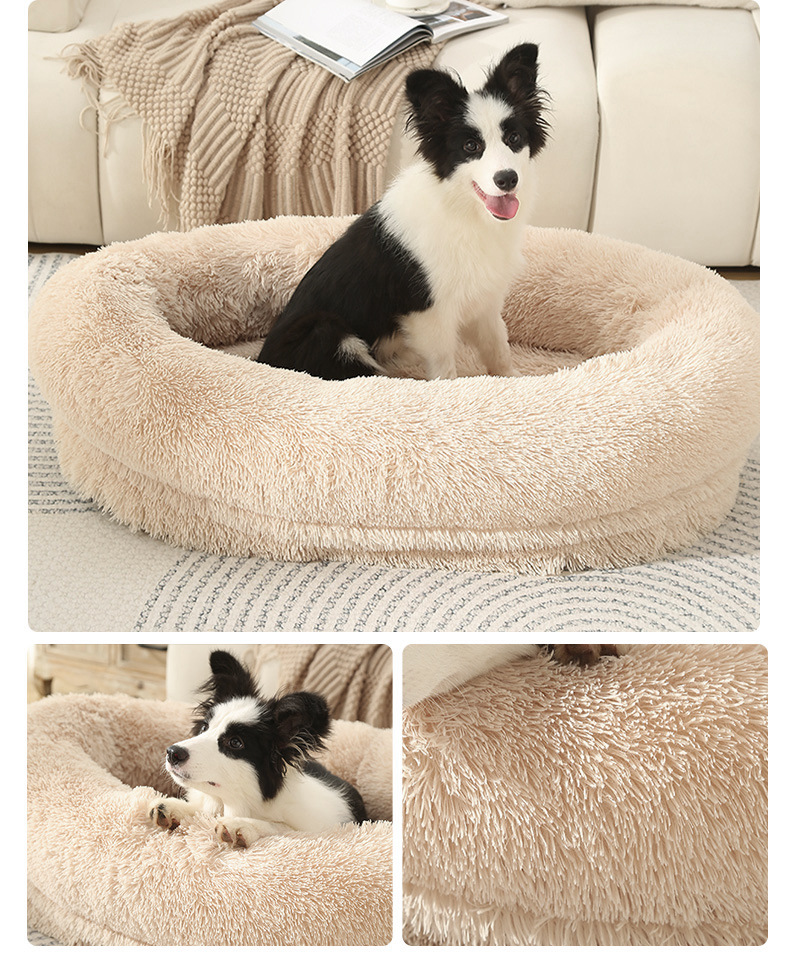 Long Plush Pet Bed Mat for Dogs & Cats – Warm, Washable, Non-Slip Winter Comfort