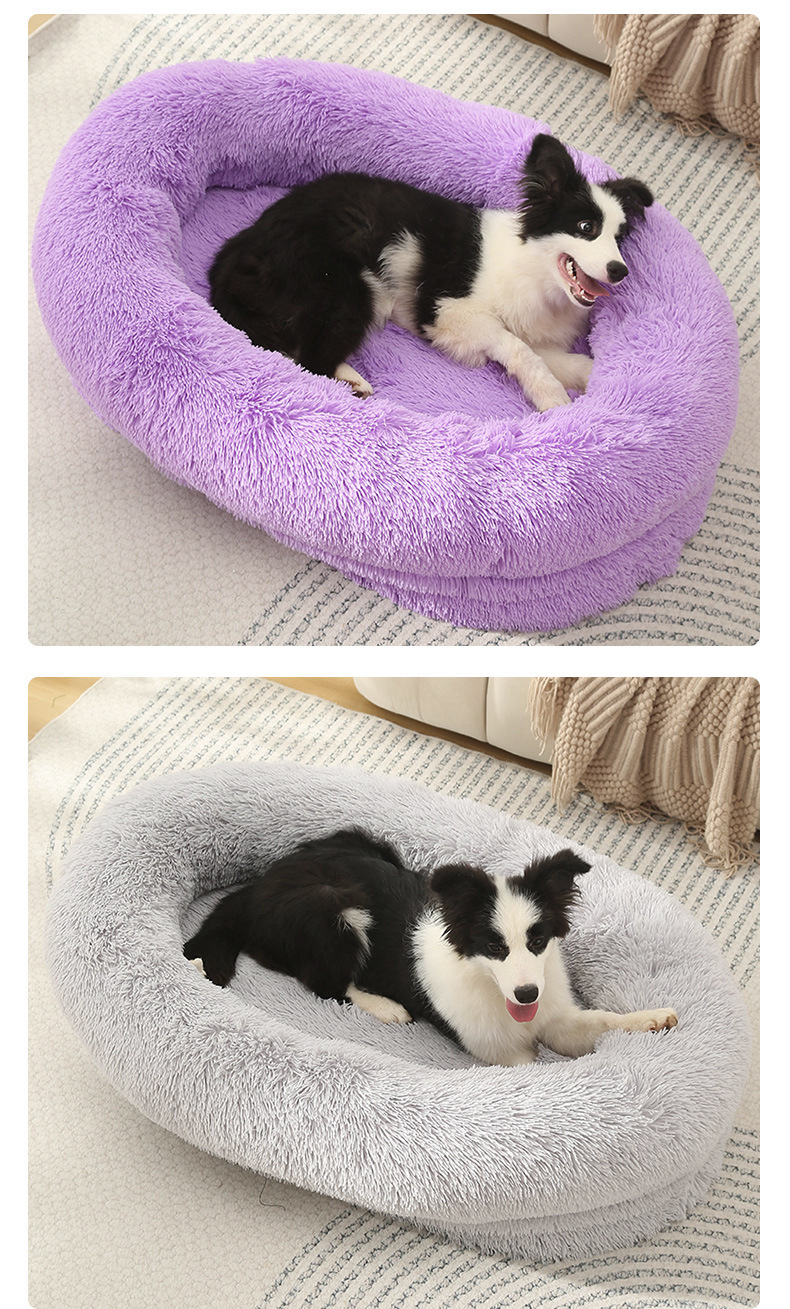 Long Plush Pet Bed Mat for Dogs & Cats – Warm, Washable, Non-Slip Winter Comfort