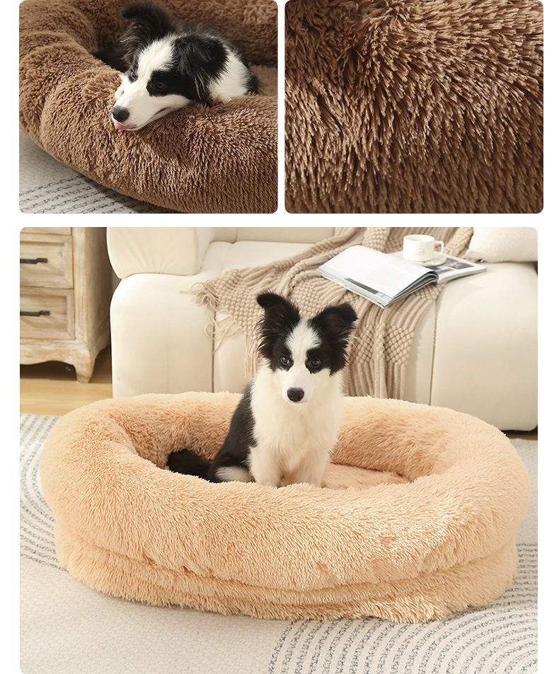 Long Plush Pet Bed Mat for Dogs & Cats – Warm, Washable, Non-Slip Winter Comfort