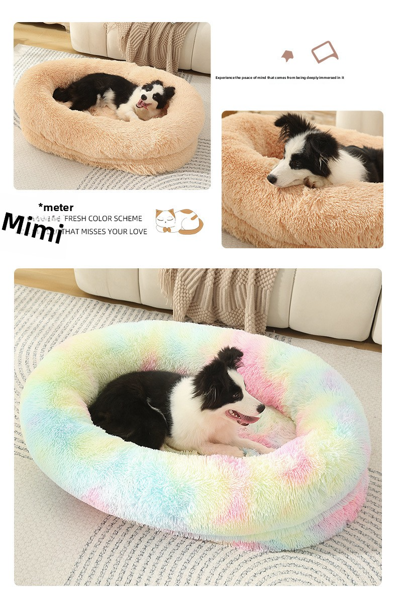 Long Plush Pet Bed Mat for Dogs & Cats – Warm, Washable, Non-Slip Winter Comfort