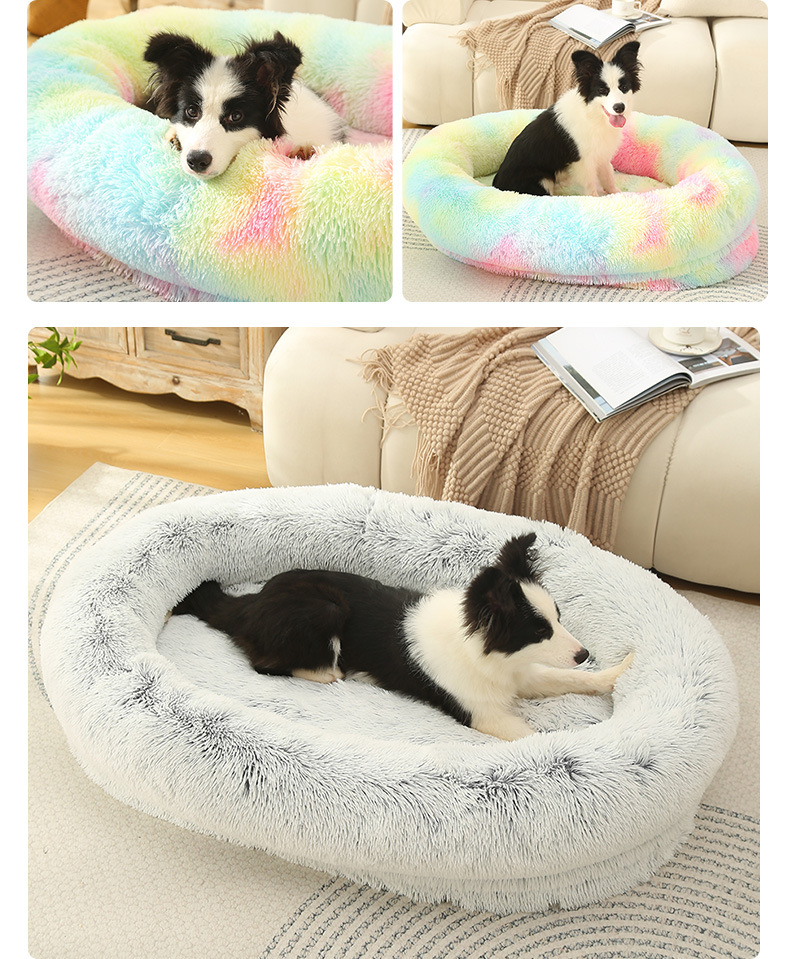 Long Plush Pet Bed Mat for Dogs & Cats – Warm, Washable, Non-Slip Winter Comfort