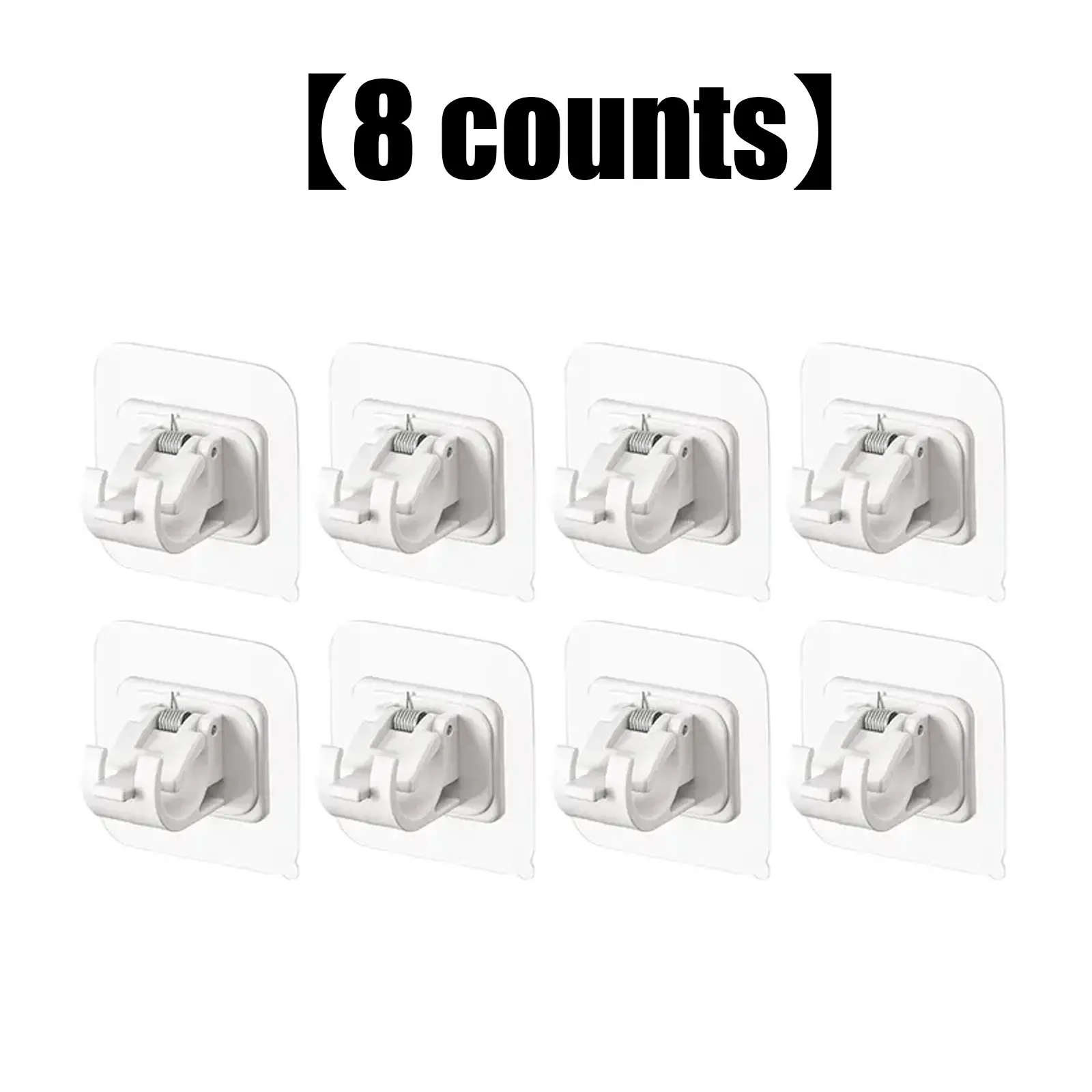 Transparent Curtain Rod Brackets with Screws | No-Damage Wall Mount | Multi-Room Use | 8/12/24/48 Pack