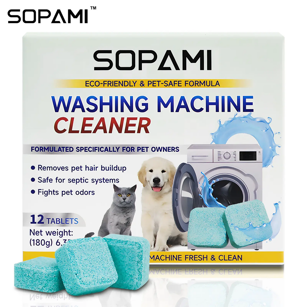 SOPAMI Washing Machine Cleaner Tablets | Eco-Friendly, Pet-Safe Deep Clean