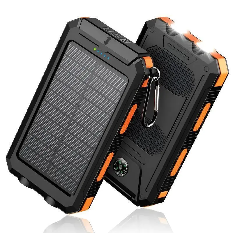 10000mAh Solar Power Bank – Dual USB Fast Charging for Outdoor Adventures