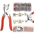 100Pcs Metal Snap Button Kit with Pliers | Stainless Steel Press Studs | DIY Sewing & Garment Repair