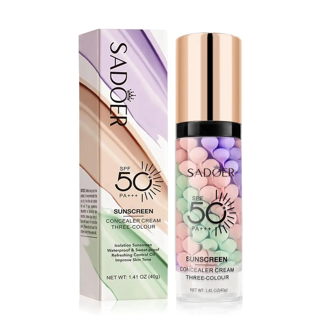 3-in-1 Color Correcting Facial Serum, Moisturizing Primer, , SPF 50 PA+++, Brightening Primer for Even Skin Tone