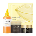Clear & Glow on a Budget SET | Kojic Acid Turmeric Toner for Face & Body, Vita C Toner Pads, Vita C Capsule Cream, Kojic Acid Turmeric Gel Mask