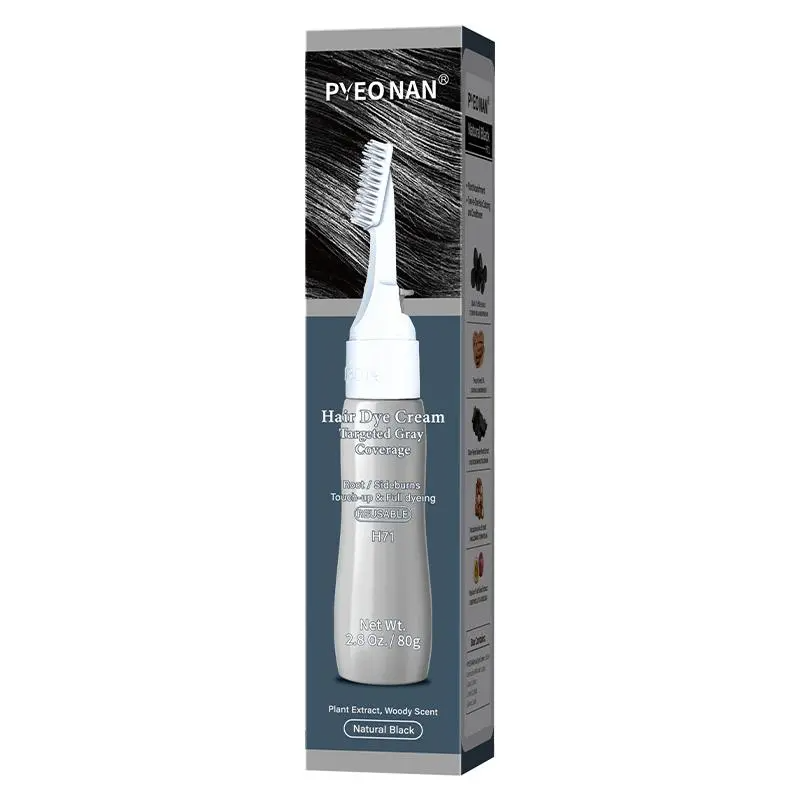 Herbal Hair Dye Cream – Gray Coverage, Alcohol-Free, Natural Scent