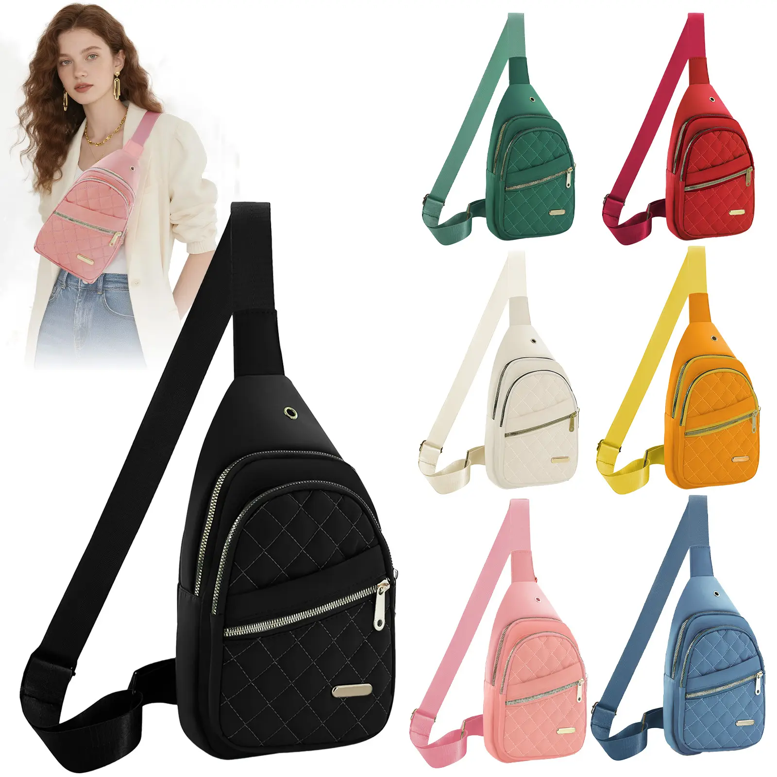 Women's Crossbody Chest Bag | Compact Multi-Pocket Fanny Pack for Travel & Outdoors
