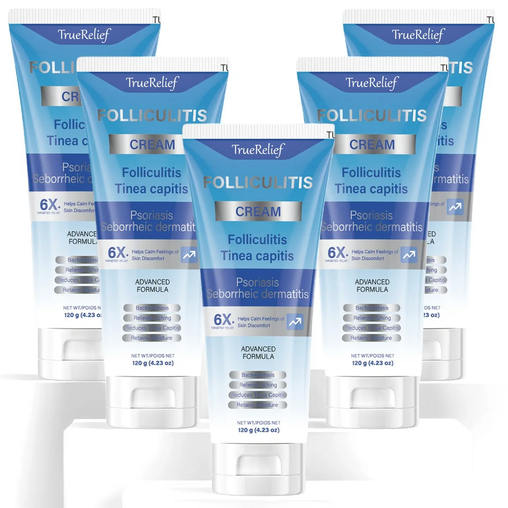 TrueRelief Folliculitis Care Cream 120g – Botanical Soothing Moisturizer for Bumps, Rough Skin & Irritation on Face, Scalp & Body