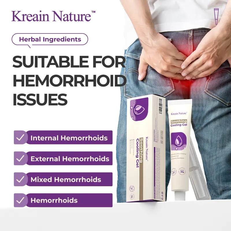 Hemorrhoid Relief Gel | Natural Herbal Formula | Soothing Skin Gel | 1/2/3/5 Pack