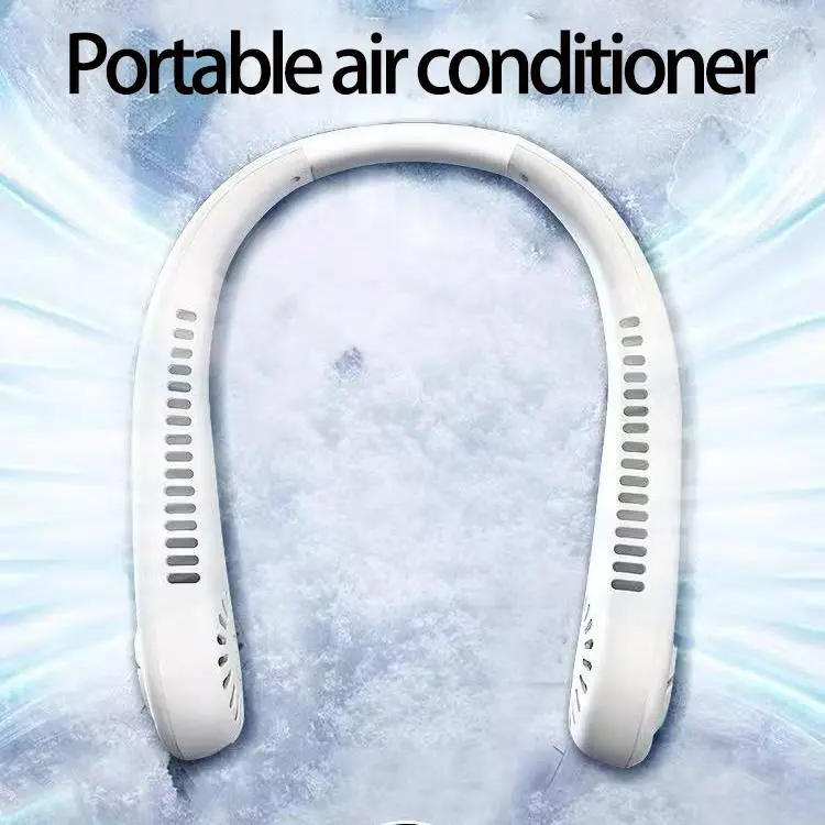 Hands-Free Neck Fan – Bladeless, Rechargeable, 4000mAh Battery, 3 Speeds, Ultra-Quiet Wearable Cooling Fan for Outdoors & Sports