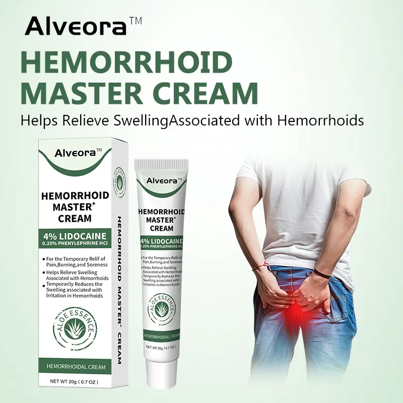 Alveora 3 Hemorrhoid Gel – Cooling Relief for Pain, Itch & Inflammation with Carthamus Seed & Scutellaria Extract