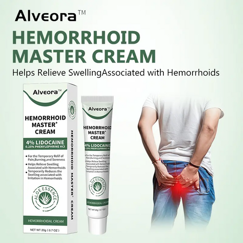 Alveora 3 Hemorrhoid Gel – Cooling Relief for Pain, Itch & Inflammation with Carthamus Seed & Scutellaria Extract