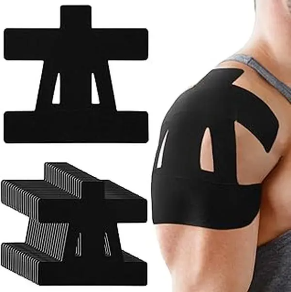 Pre-Cut Kinesiology Tape for Shoulder – Waterproof Athletic Support | 10, 20 & 30 Strips