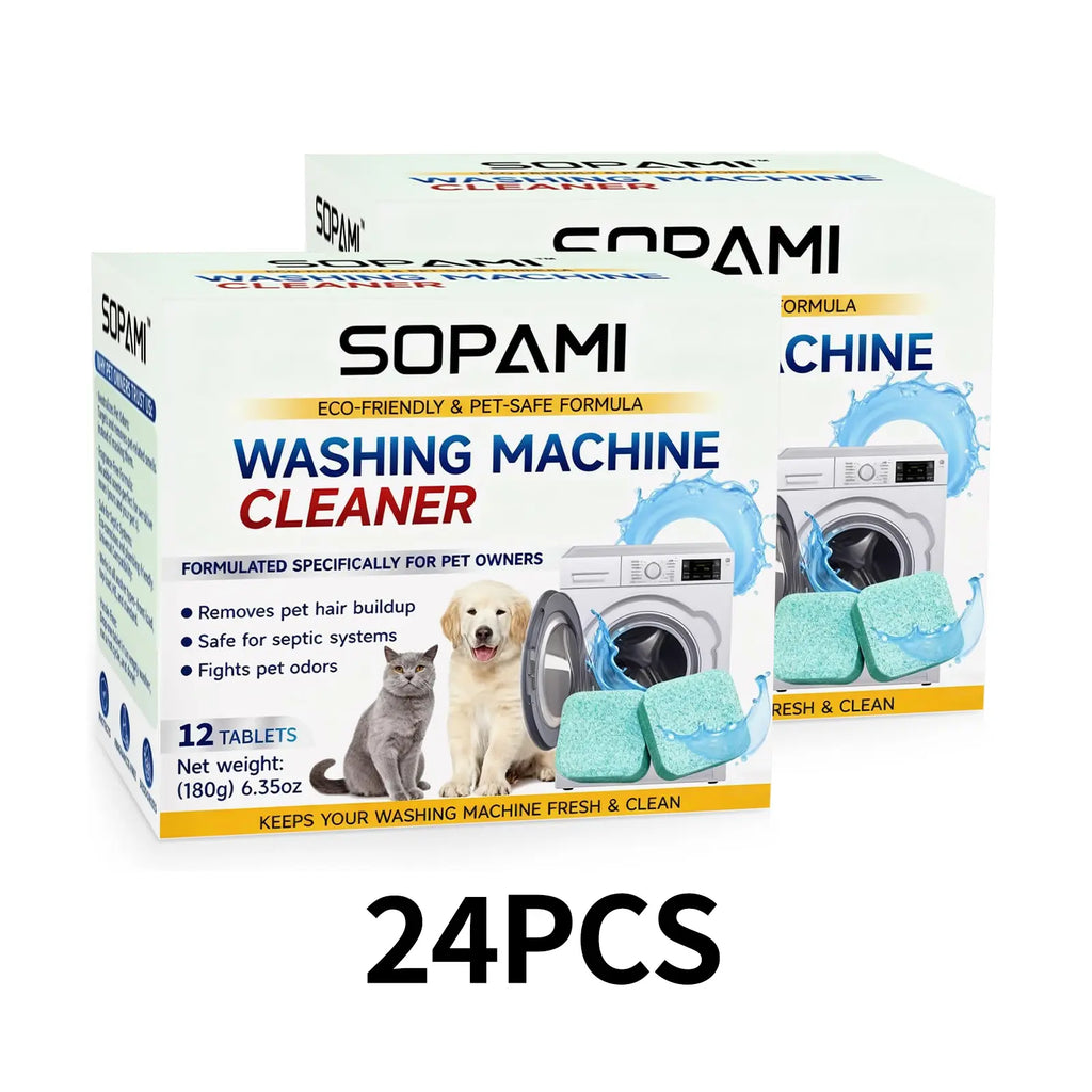 SOPAMI Washing Machine Cleaner Tablets | Eco-Friendly, Pet-Safe Deep Clean