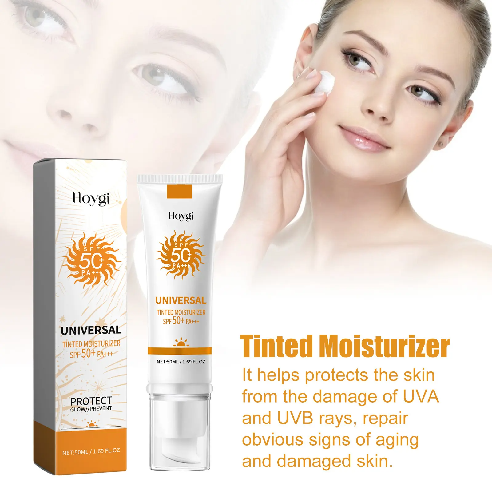 Sunscreen to prevent sunburn and tanning, Universal Tinted Face  Moisturizer Sunscreen