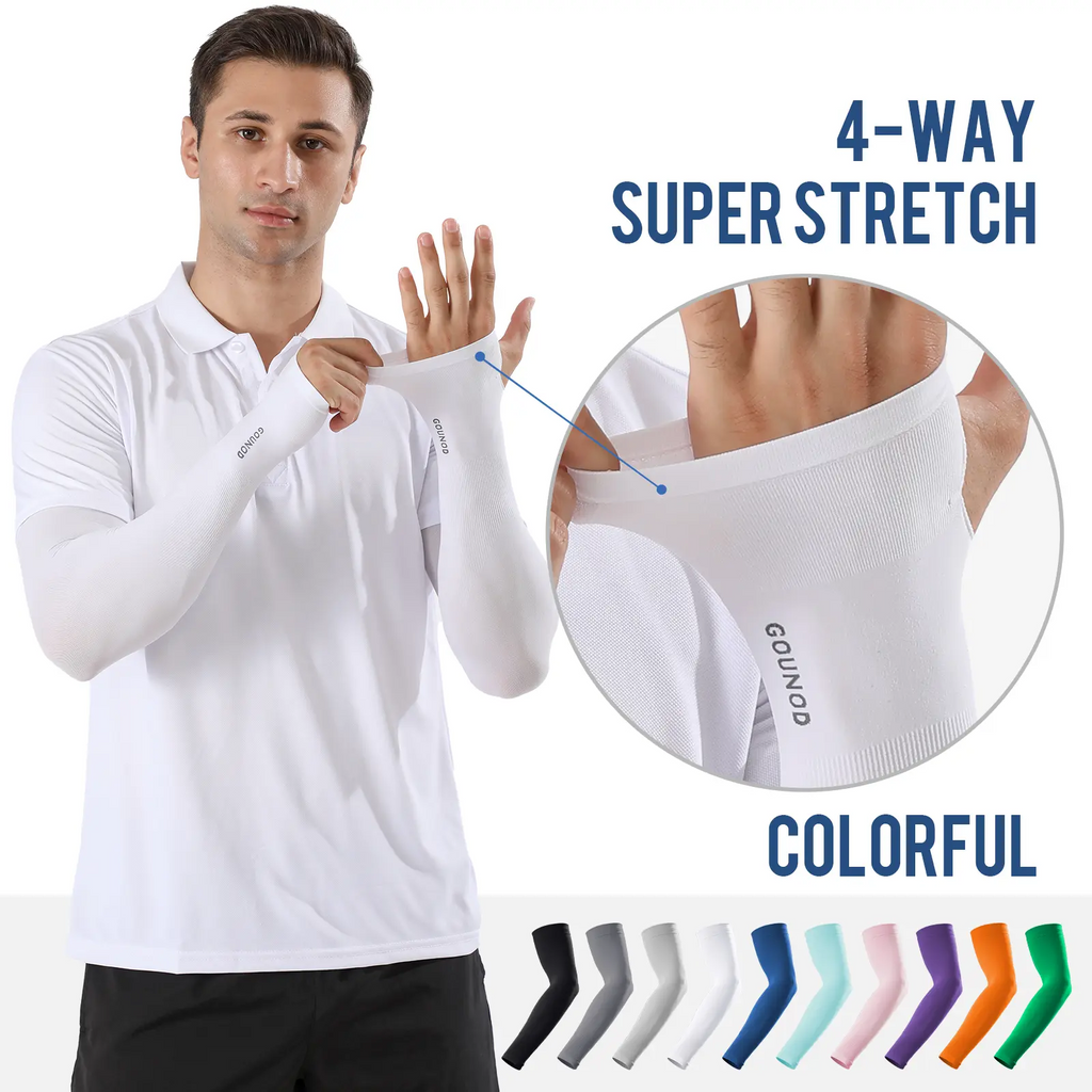 UPF 50+ Sun Protection Arm Sleeves with Thumb & Watch Hole | Men & Women