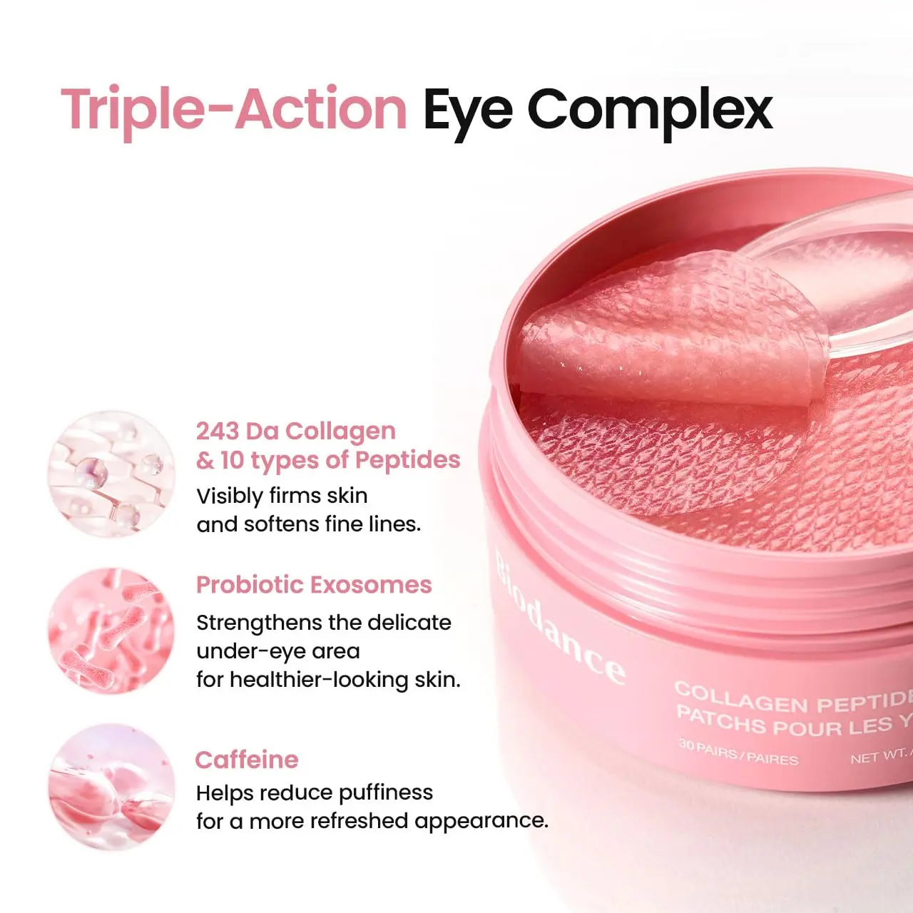 Hydrogel Face Masks, Caffeine for tired Eyes, Anti-Aging, Skin Plumper, Glow Skin, Pore Tightening