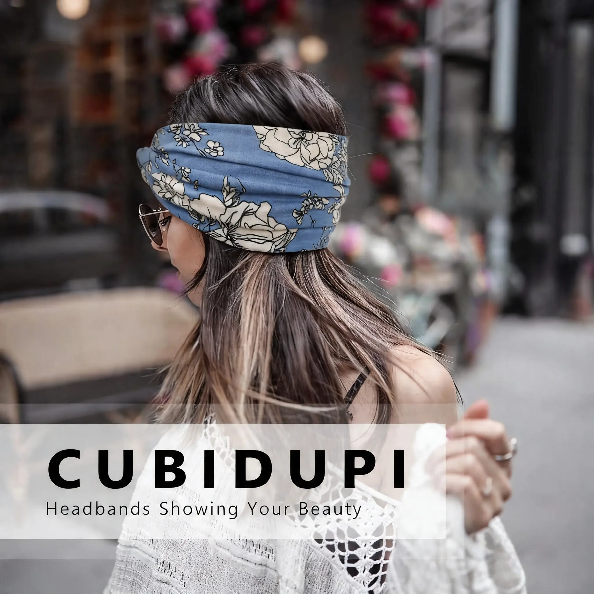 6-Pack Boho Wide Headbands – Stretchy Yoga & Workout Hair Wraps for Women