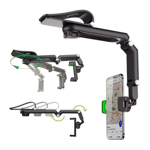 Joytutus Car Phone Mount – 360° Rotatable, Long Adjustable Arm & Anti-Scratch Clamp