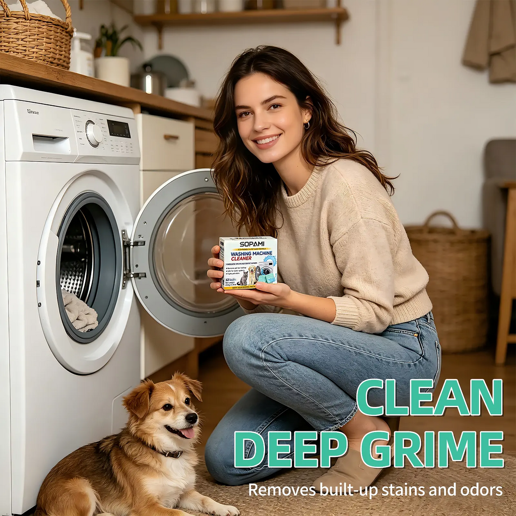 SOPAMI Washing Machine Cleaner Tablets | Eco-Friendly, Pet-Safe Deep Clean
