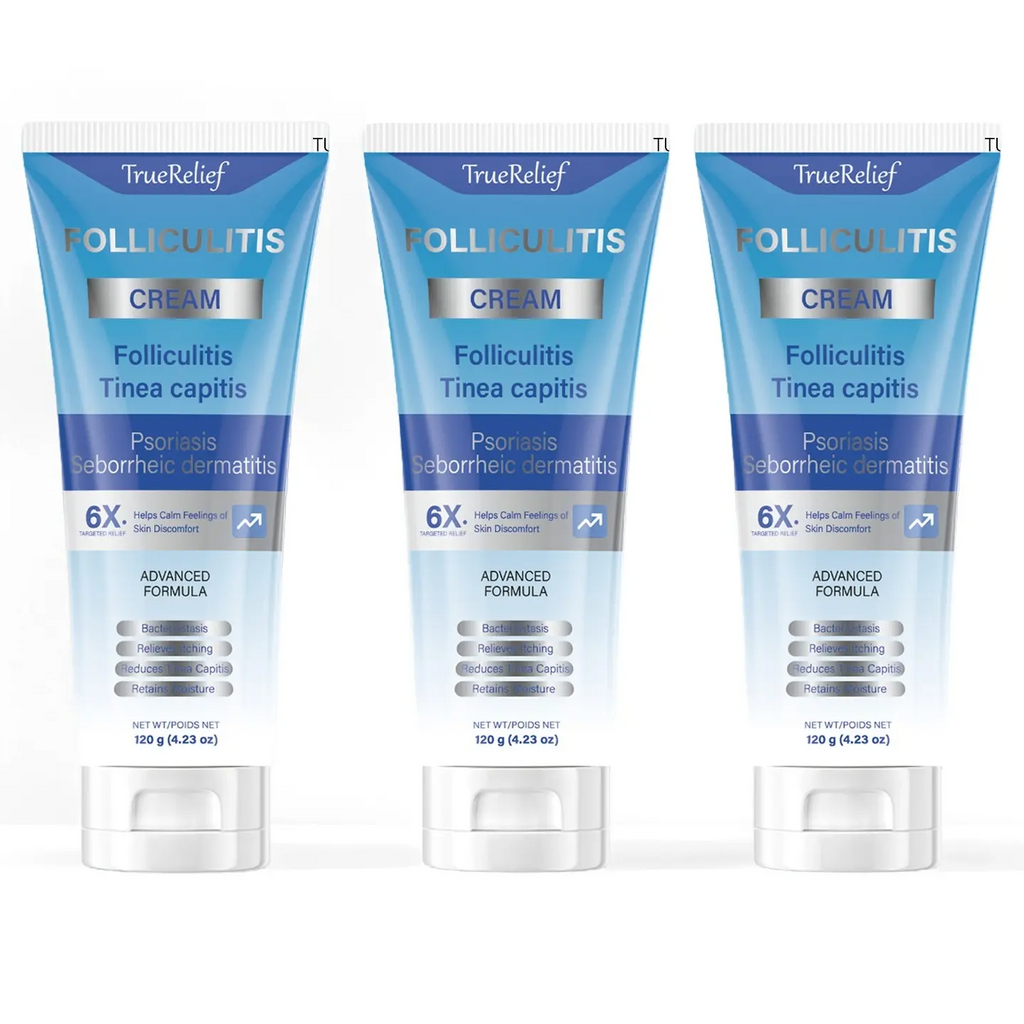 TrueRelief Folliculitis Care Cream 120g – Botanical Soothing Moisturizer for Bumps, Rough Skin & Irritation on Face, Scalp & Body