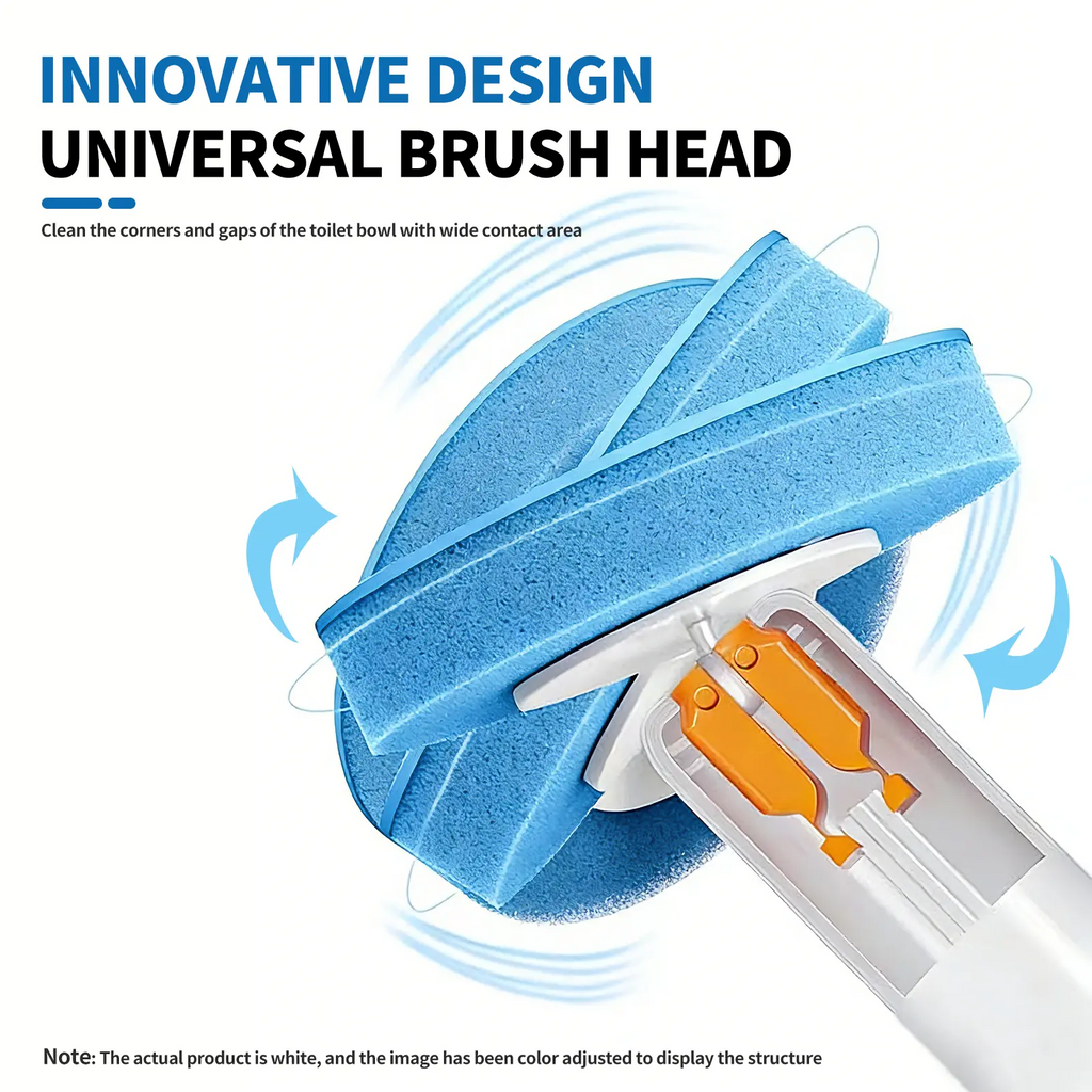 SOPAMI Disposable Toilet Brush Kit – No-Touch Rotating Cleaner with Refill Heads & Holder