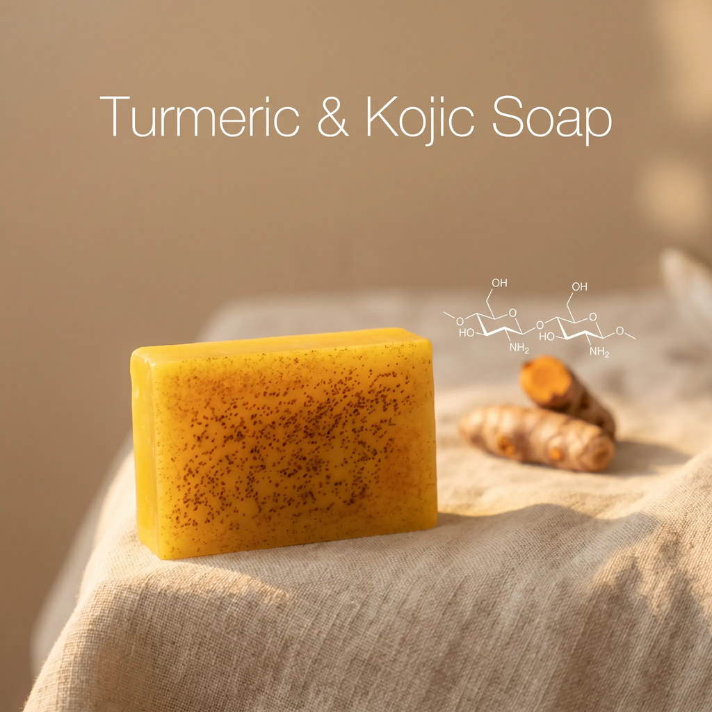 3Pcs Lemon Turmeric Kojic Acid Soap,Acne Remover, Deep Cleansing Facial Bar for Bright Radiant Skin, Free 3Pcs Soap Saver Exfoliating Bags Included kojic soap Moisturizing Cleanser