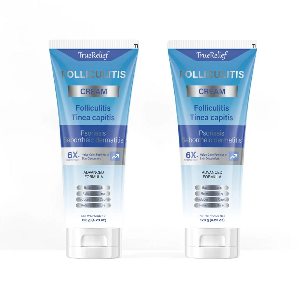 TrueRelief Folliculitis Care Cream 120g – Botanical Soothing Moisturizer for Bumps, Rough Skin & Irritation on Face, Scalp & Body
