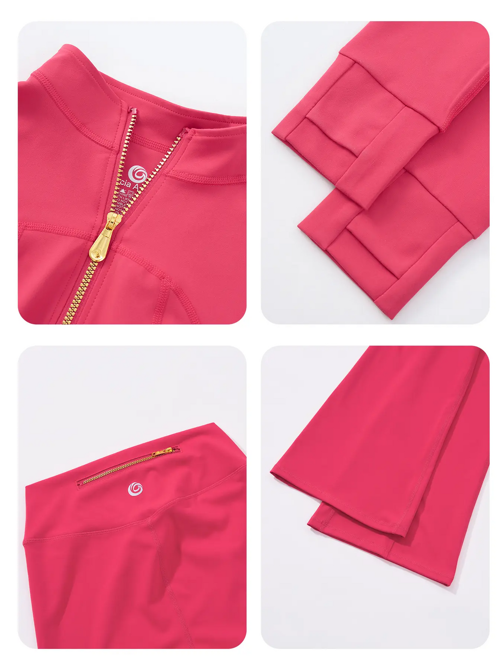 Women's Activewear Set – Jacket, Leggings & Flare Pants