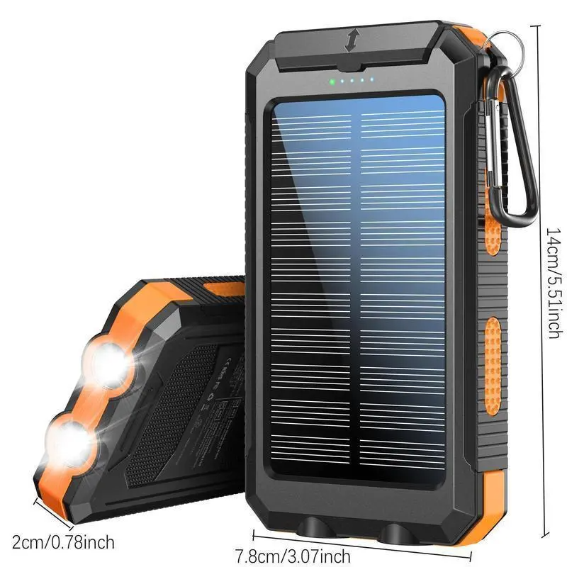 10000mAh Solar Power Bank – Dual USB Fast Charging for Outdoor Adventures