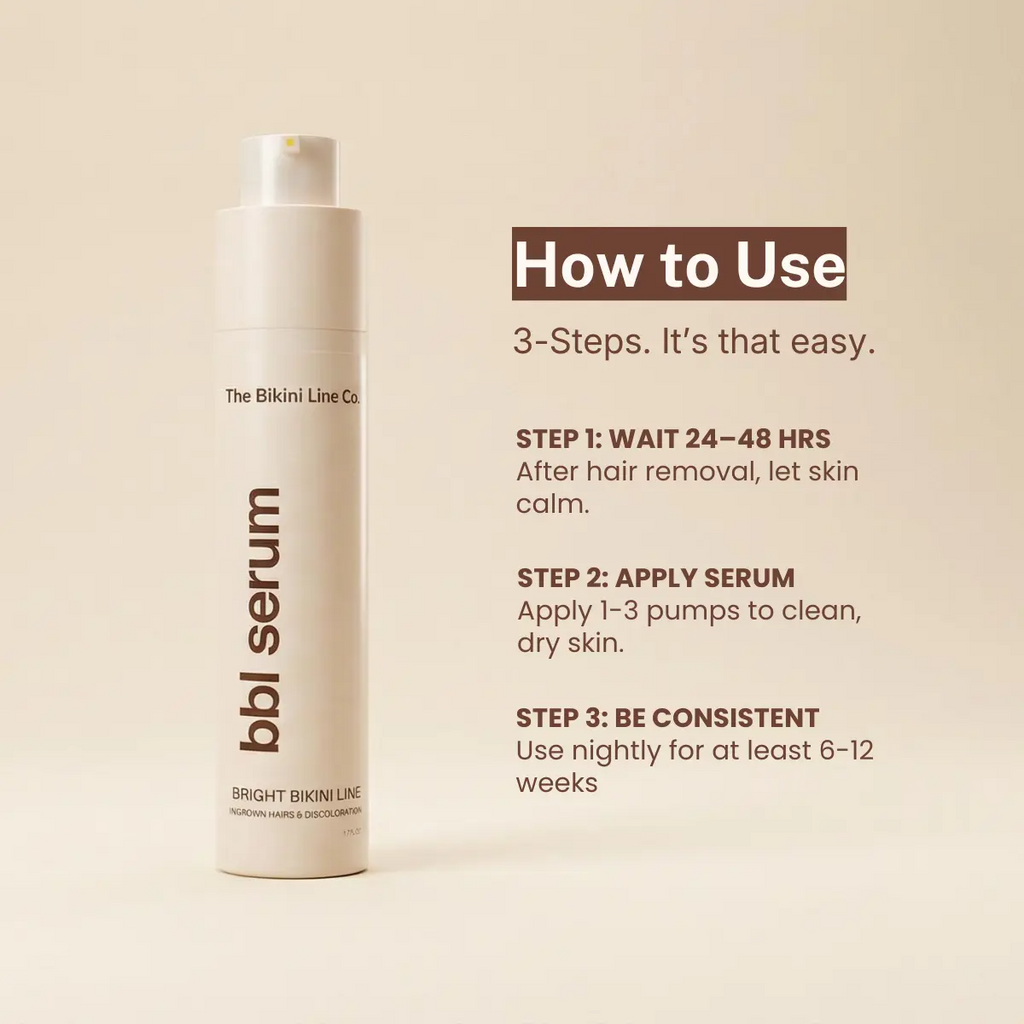 Serum - 3-in-1 Bikini Line Serum - Designed for ingrown hairs, dark spots, razor bumps, and irritation