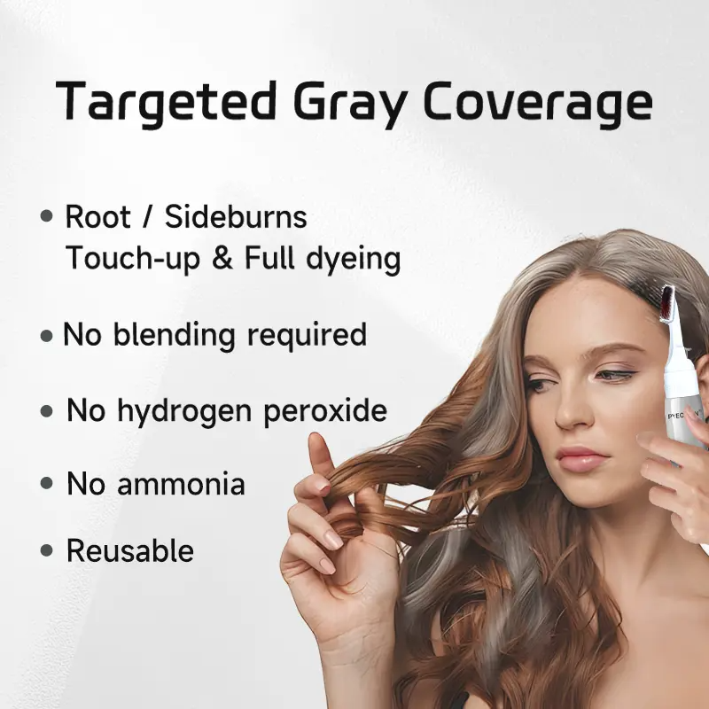 Herbal Hair Dye Cream – Gray Coverage, Alcohol-Free, Natural Scent