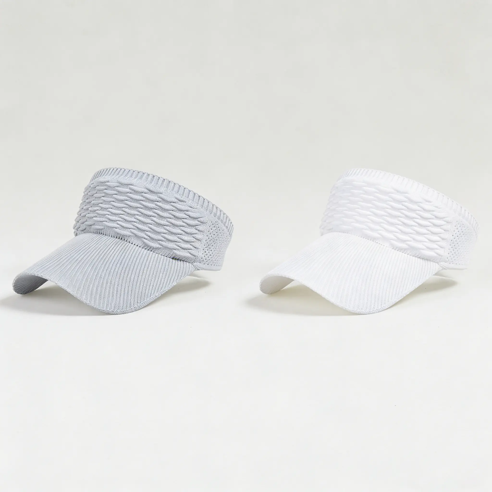 Women's High Ponytail Sun Visor Hat (2-Pack) – UV Protection, Breathable Open-Top Cap for Running, Hiking & Beach