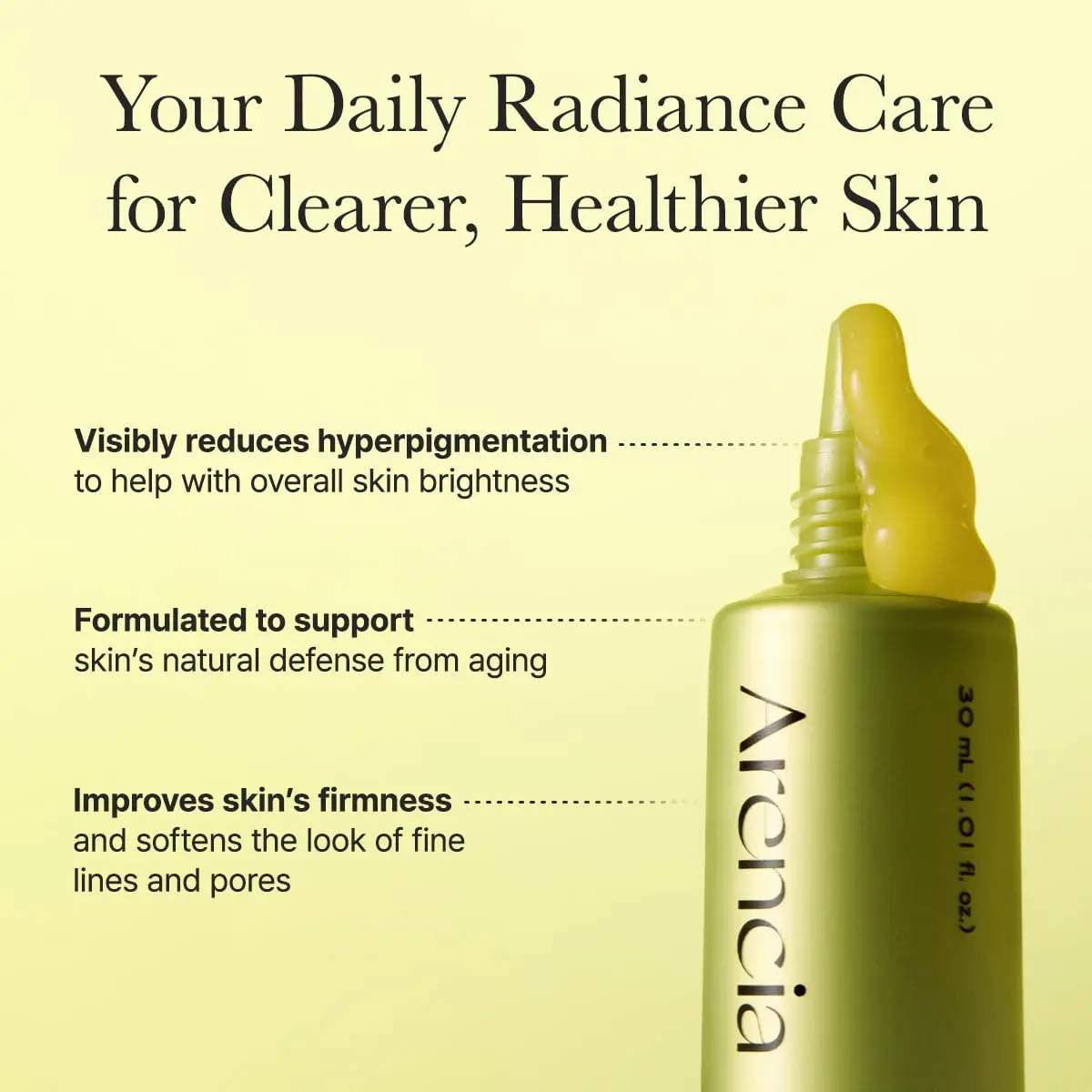2PCS Arencia Vitamin C Booster Shot Serum with Glutathione, Niacinamide and Vitamin E for Dark Spot Care