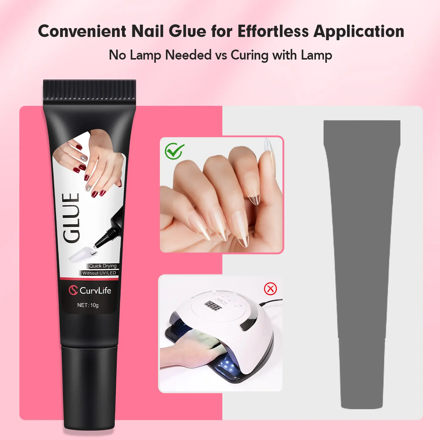 10g Nail Glue & Remover Kit – Fast-Drying Press-On Adhesive Gel