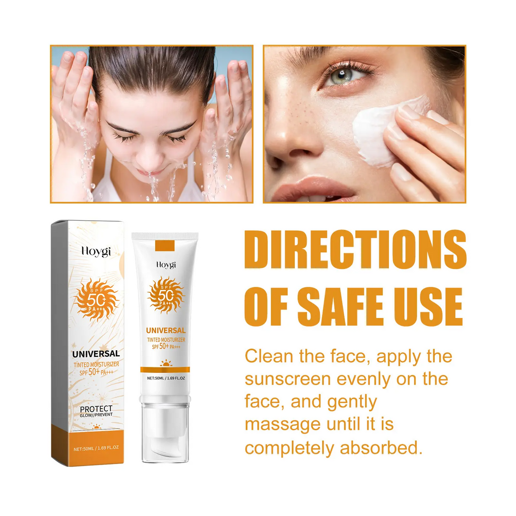 Sunscreen to prevent sunburn and tanning, Universal Tinted Face  Moisturizer Sunscreen