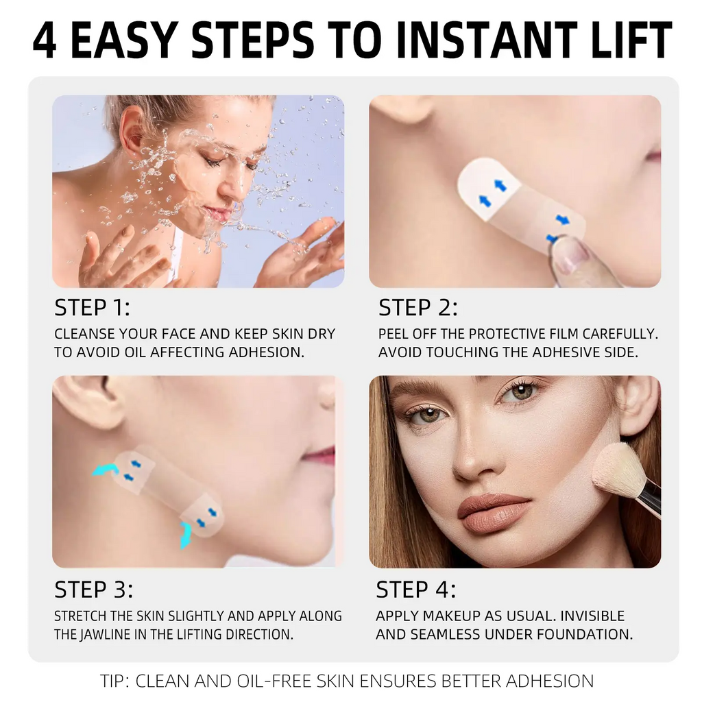 Face Lifting Tape - 120 PCS Ultra-thin Invisible Facial Patches