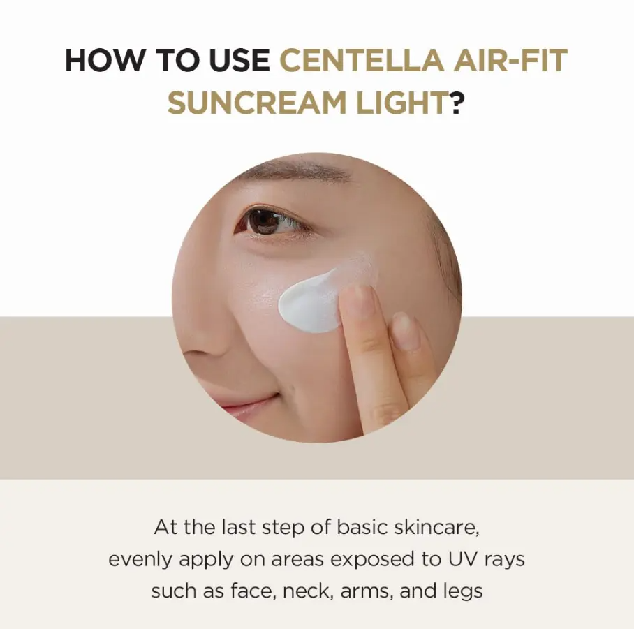 Madagascar Centella Air-fit Suncream Light 1.69 fl. oz (50ml) Spf 30 PA++++