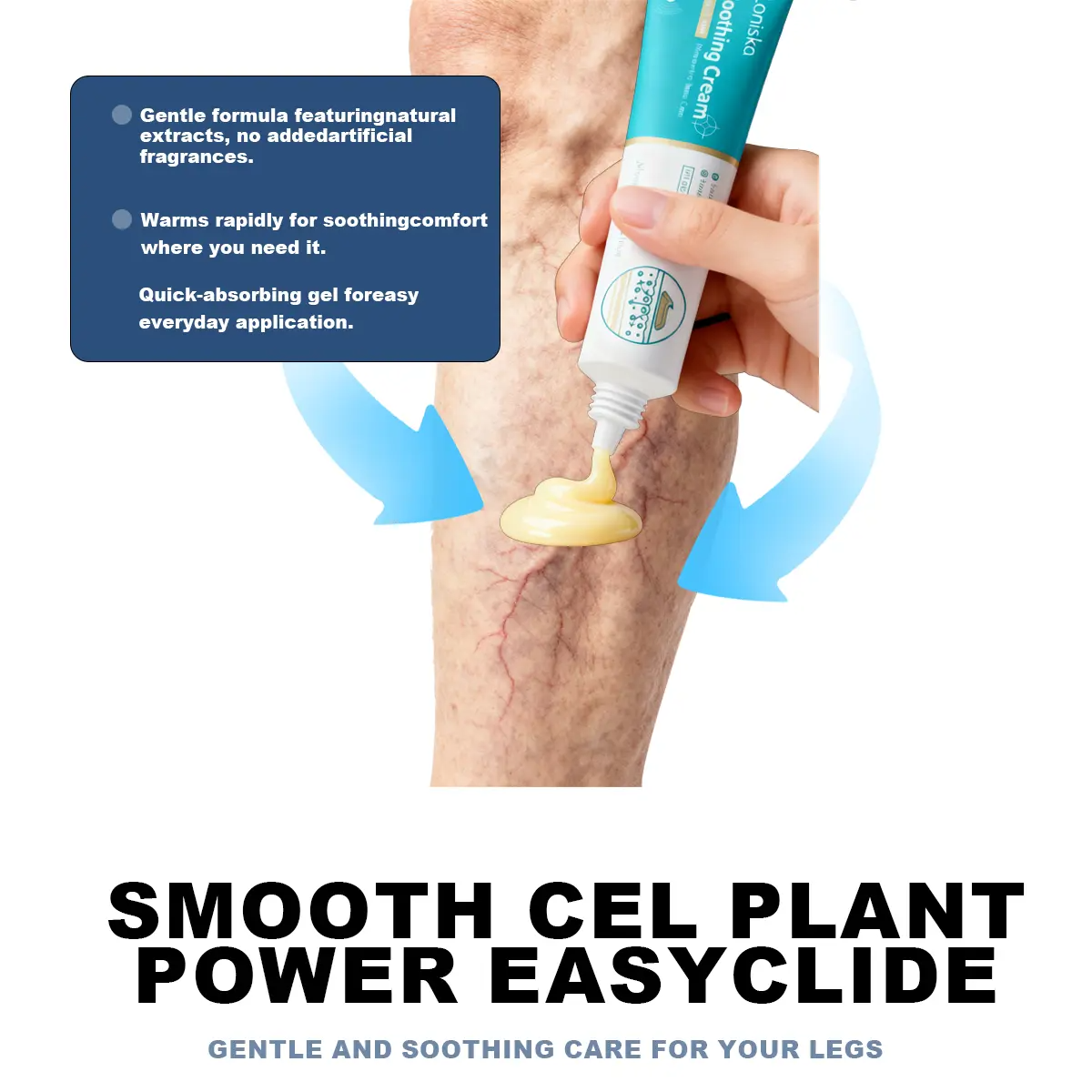 Leg Relief Herbal Cream 30g | Turmeric, Ginseng & Mugwort | Soothing Daily Leg Care | 2/3/5 Pack