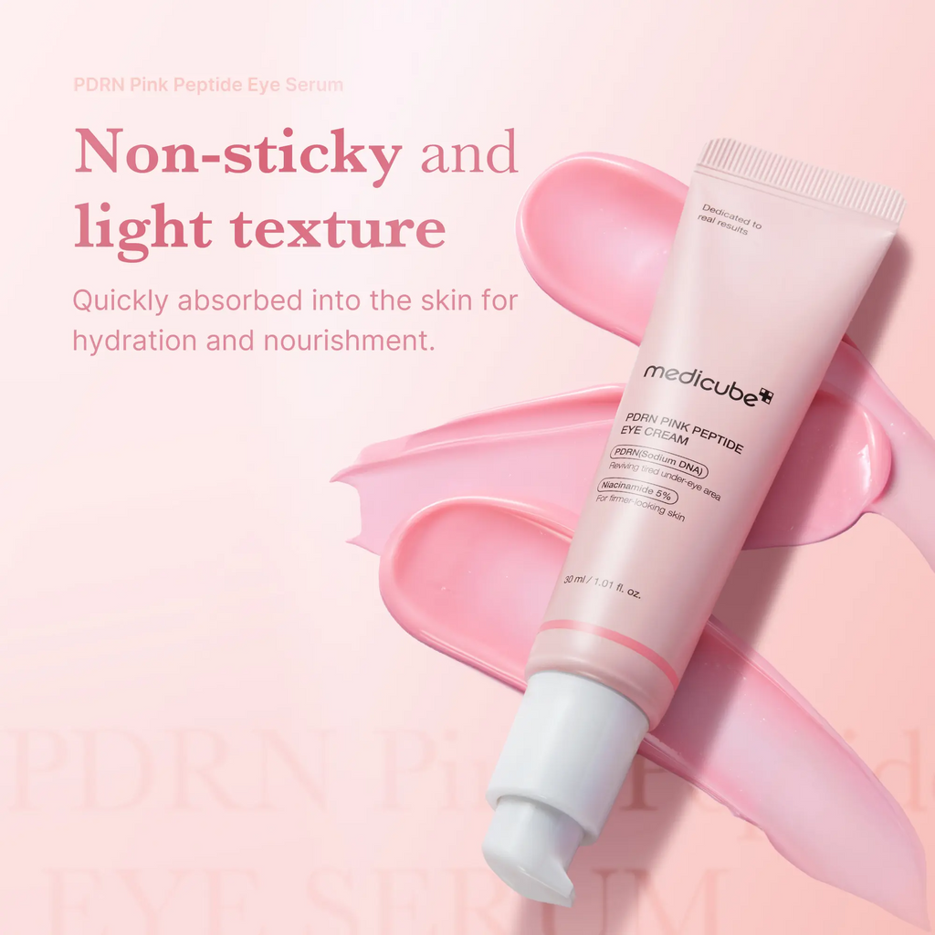 Pink Peptide Eye Serum | 99% Salmon DNA 99% Pure Retinol, 5% Niacinamide | Dark Circles, Puffy Eyes, Korean Skincare