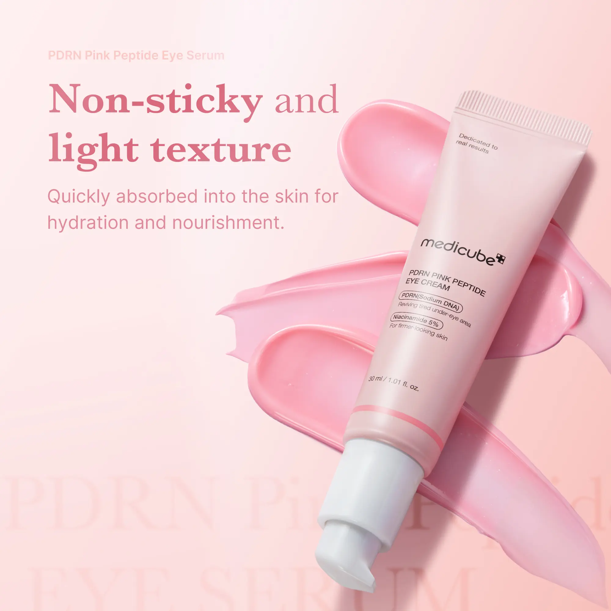 Pink Peptide Eye Serum | 99% Salmon DNA 99% Pure Retinol, 5% Niacinamide | Dark Circles, Puffy Eyes, Korean Skincare