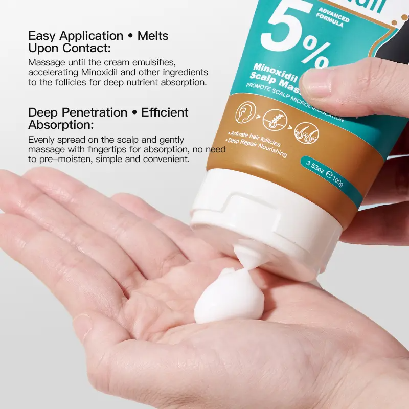 5% Minoxidil Scalp Care Cream with Keratin & Ginger